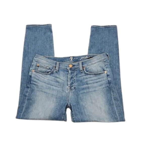 7 For All Mankind Button Fly Josefina Skinny Boyfriend Jeans - Picture 6 of 6